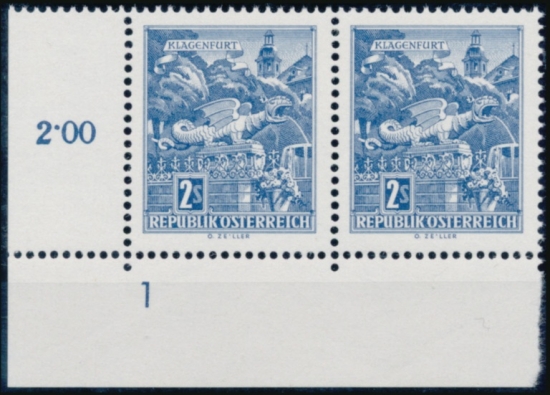 Briefmarke mit Symbolzahl(en)